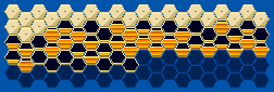 A sample comb: sealed wax cells and open cells filled with honey